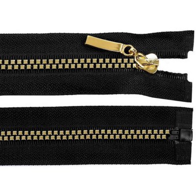 Zip kostěný černo-zlatý 5mm/50cm – Hledejceny.cz