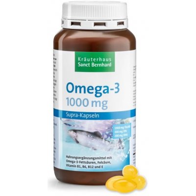 Kräuterhaus Sanct Bernhard KG Omega 3 Supra 1000 mg 120 kapslí – Hledejceny.cz