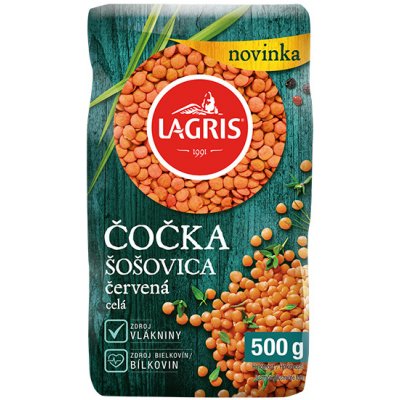 Lagris Čočka červená loupaná celá 0,5 kg – Zboží Dáma