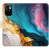 Pouzdro a kryt na mobilní telefon Xiaomi iSaprio Flip Colourful Marble pro Xiaomi Redmi 10 n24cm-FLP2-Rmi10