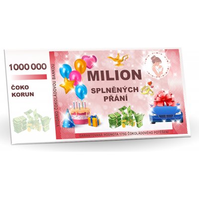 Selllot Hořká 60% Bankovka Milion splněných přání 175 g – Zboží Dáma