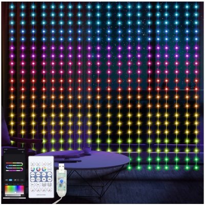 Milagro | LED RGB Stmívatelný vánoční závěs WIZARD 400xLED USB 2x2m + dálkové ovládání | MI2552 – Hledejceny.cz