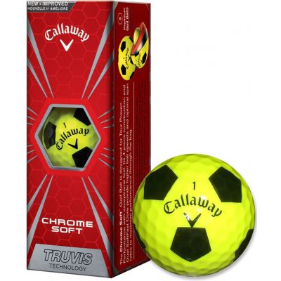 Callaway Chrome Soft Truvis žluté 3 ks – Zboží Dáma