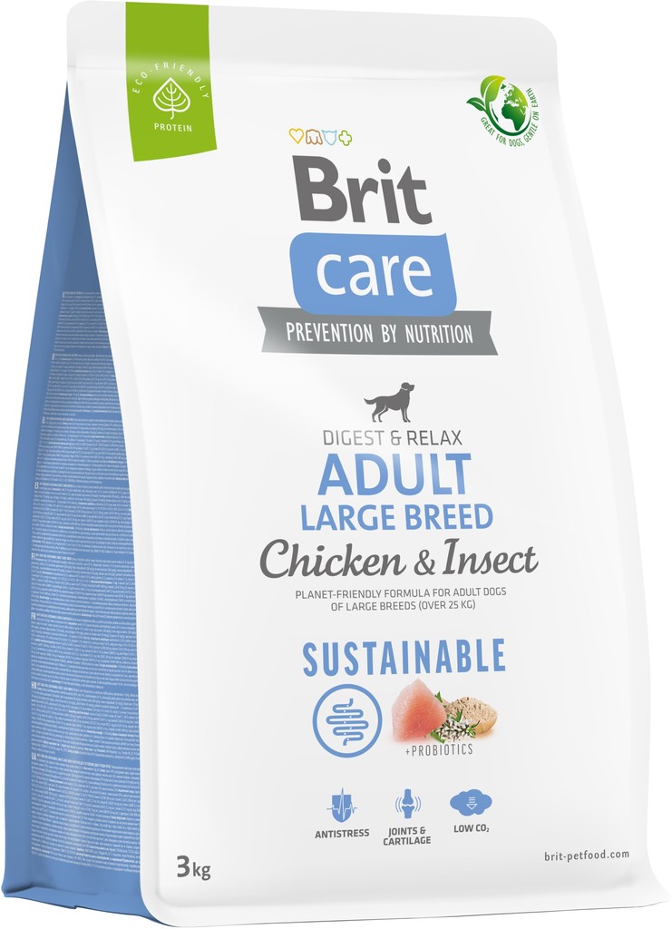 Brit Care Sustainable Adult Large Breed Chicken & Insect 3 kg