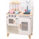 Baby Mix Dětská dřevěná kuchyňka s vybavením Montessori bílá – Zboží Dáma