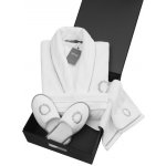 Soft Cotton luxusní župan Sehzade s ručníkem a papučkami v dárkovém balení S + papučky 40 42 + ručník + box bílá stříbrná výšivka – Hledejceny.cz