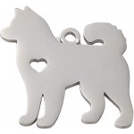 Přívěsek pejsek se srdíčkem chirurgická ocel TC 633-1 – Zboží Dáma