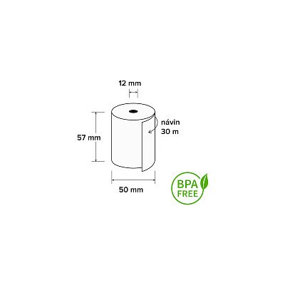 Termo kotouček 57/50/12mm, 30m, BPA free, 10 ks – Zboží Živě