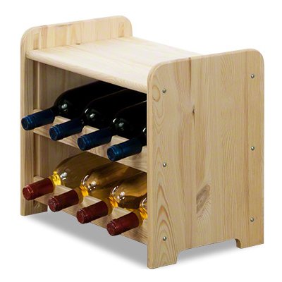 REGÁL NA VÍNO RW-3-08P BOROVICE Bez povrchové úpravy – Hledejceny.cz