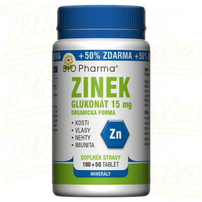 Bio-Pharma Zinek 15 mg 100 tablet – Hledejceny.cz