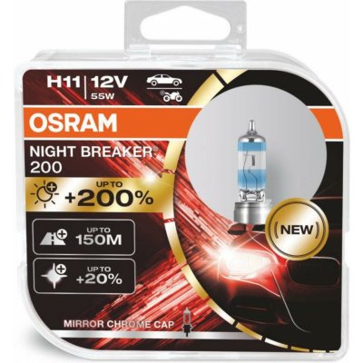 Osram Night Breaker 200 H11 PGJ19-2 12V 55W 2 ks 64211NB200-HCB – Zbozi.Blesk.cz