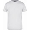 Pánské Tričko James+Nicholson pánské základní triko ve vysoké gramáži 180 g/m bez bočních švů šedá popelavá melír