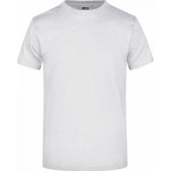 James+Nicholson pánské základní triko ve vysoké gramáži 180 g/m bez bočních švů šedá popelavá melír