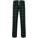 Skinnifit pánské flanelové pyžamové kalhoty tm.modro zelené – Zboží Mobilmania