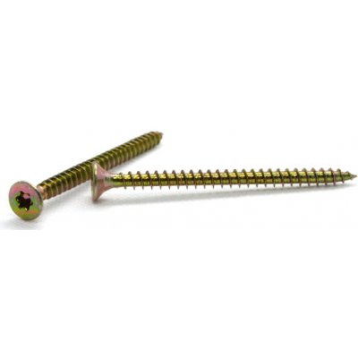 Vrut univerzální 6x80 žlutý zinek, zápustná hlava, TORX, celý závit – Zboží Mobilmania