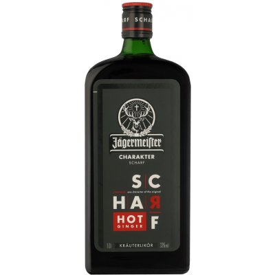 Jägermeister Scharf Hot Ginger 33% 1 l (holá láhev) – Zboží Mobilmania