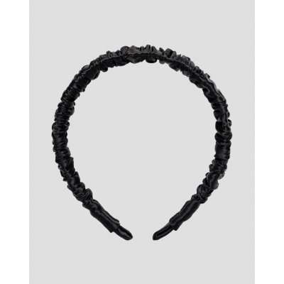 Twisty Hedvábná čelenka do vlasů ze 100% přírodního hedvábí, černá – Zboží Dáma