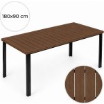 MultiGarden SAK-180-2-1 Zahradní stůl pro 8 osob, 180x90 cm, hnědá deska – Hledejceny.cz