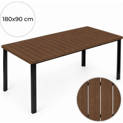 MultiGarden SAK-180-2-1 Zahradní stůl pro 8 osob, 180x90 cm, hnědá deska – Hledejceny.cz
