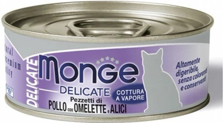 Monge DELICATE Cat kuřecí & ančovičky 80 g