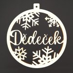 AMADEA Dřevěná ozdoba kolečko Dědeček 10 cm český výrobek – Hledejceny.cz