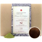 INDIAN NATURAL HAIR CARE - HENNA & 3xINDIGO 1kg - tmavě hnědá barva na vlasy – Zboží Dáma