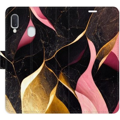 Pouzdro iSaprio flip Gold Pink Marble 02 Samsung Galaxy A20e – Zbozi.Blesk.cz