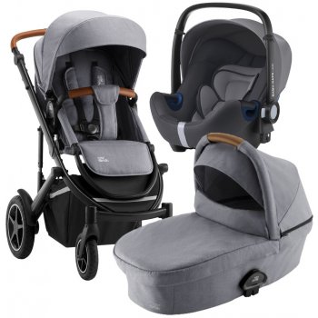 Britax Set Smile III + korba + autosedačka 2020 Frost Grey/Brown