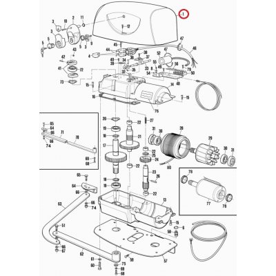 PPD1177A.4540 vrchní kryt pohonu HYPPO, RAL7016 – Zboží Mobilmania