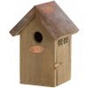 Zahradní krmítko a budka Esschert Design Dřevěná ptačí budka pro střízlíka obecného měděná střecha, přírodní