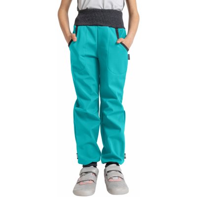 Unuo Dětské softshellové kalhoty s fleecem Street Sv. Smaragdová – Zboží Mobilmania