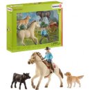 Schleich 42419 set westernová jezdkyně se zvířátky