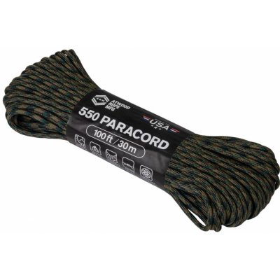 Padáková šňůra Paracord 550 (100 ft) ARM® – US woodland – Hledejceny.cz