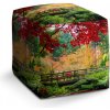 Sedací vak a pytel Sablio taburet Cube most v parku 40x40x40 cm