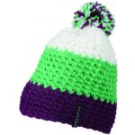 CROECHETED CAP WITH POMPON MB7940 s kulich em fialová/citrusová zelená/bílá – Hledejceny.cz