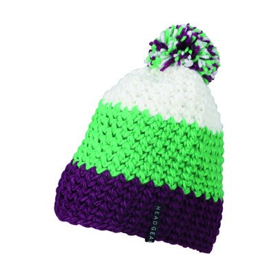 CROECHETED CAP WITH POMPON MB7940 s kulich em fialová/citrusová zelená/bílá – Hledejceny.cz