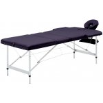 Nabytek XL Skládací masážní stůl 3 zóny hliník fialový