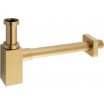 SAPHO Umyvadlový sifon 5/4", odpad 32mm, hranatý, zlato mat – Sleviste.cz