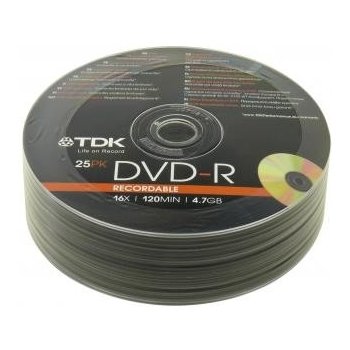 TDK DVD-R 4,7GB 16x, spindle, 25ks (T78651)