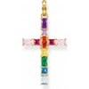 Přívěsky Thomas Sabo přívěsek Cross colourful stones pavé gold PE939 996 7