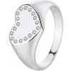 Prsteny Royal Fashion stříbrný rhodiovaný prsten Třpytivé srdce HA YJJZ011 SILVER