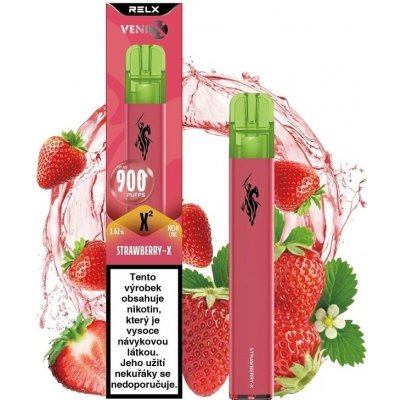 Venix X2 Strawberry-X 16 mg 900 potáhnutí – Zboží Dáma