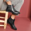 Dámské kotníkové boty Blancheporte kožené kotníkové boty s perforací černé