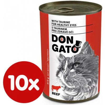 Dibaq DON GATO kočka hovězí 10 x 415 g