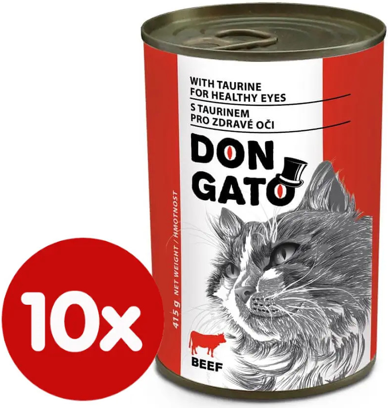 Dibaq DON GATO kočka hovězí 10 x 415 g
