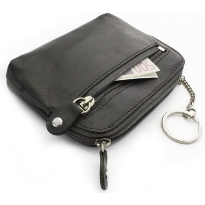 Větší šedá kožená dvouzipová 619 8104 66 – Sleviste.cz