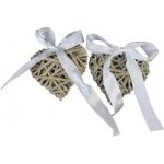 Srdíčko proutí natur s mašličkou - 1ks – Zboží Dáma