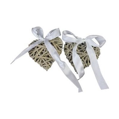 Srdíčko proutí natur s mašličkou - 1ks – Zboží Dáma