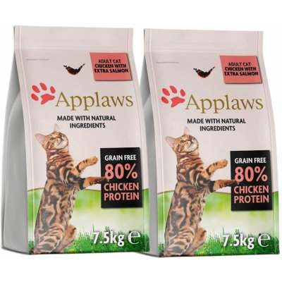 Applaws cat Adult kuře losos 2 x 7,5 kg