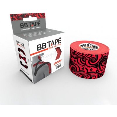 BB Tape Kineziologický tejp Tattoo červená s designem tetování 5 cm x 5 m – Zboží Dáma